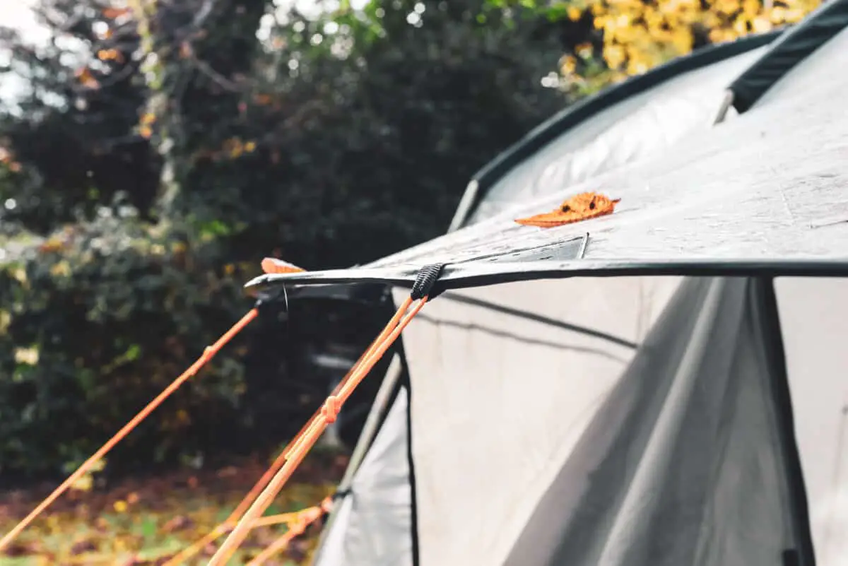 Tent in yard